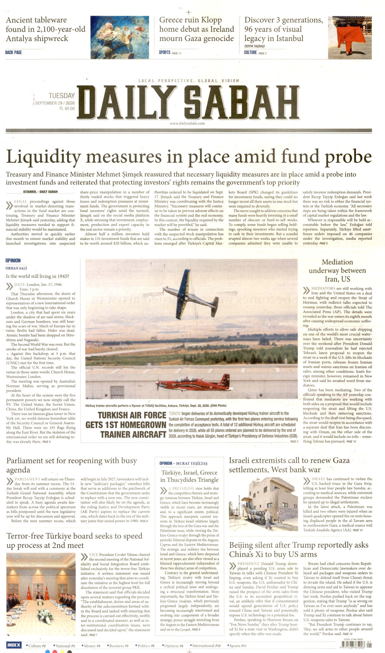 Daily Sabah Gazetesi gazetesi manşeti